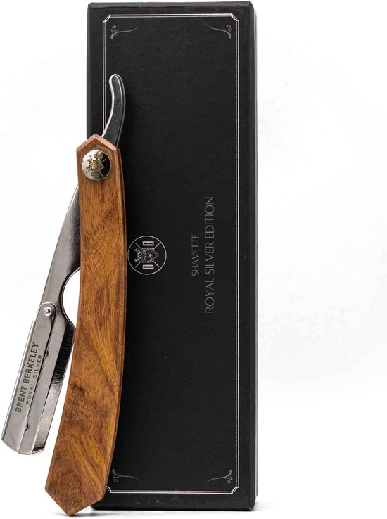 Brent Berkeley Shavette Royal Silver premium barbiersmes