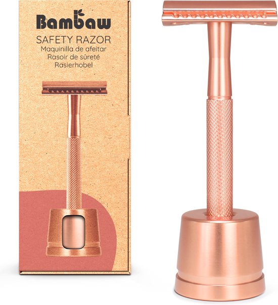Bambaw Metalen Scheermes met Standaard